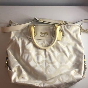 Beige coach purse